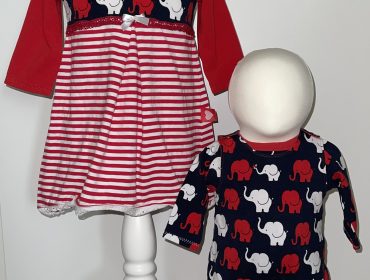 Kleid Juna von Lybstes Größe 86 Tigerstrampler von Tigerlilly mit Langarmshirt von Lybstes Größe 56